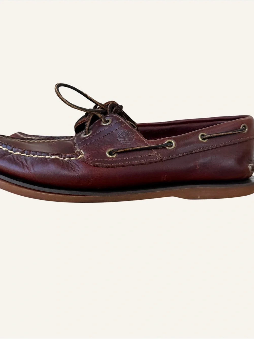 Vintage Timberland - Men’s Classic Leather 2 Eye Boat Shoes in Brown Size 11 M